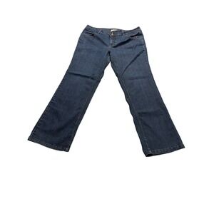 St Johns Bay Womens 18 Average Bootcut Jeans Dark Wash Narrow Stretch Denim